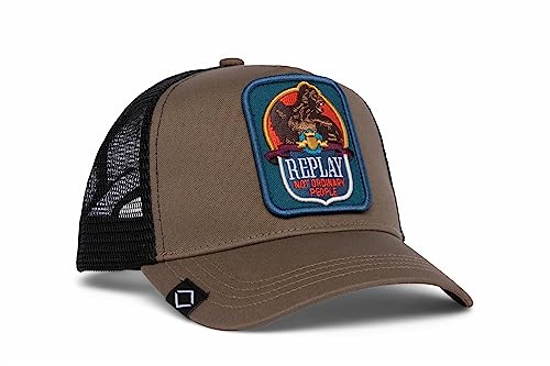 Replay Herren Cap Basecap, Pale Grey Brown 081 (Braun), Onesize von Replay