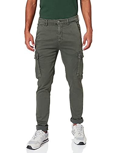 Replay Herren Cargo-Hose Jaan Slim-Fit Hyperflex mit Stretch, Military Green 030 (Grün), 33W / 32L von Replay