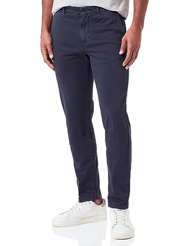 Replay Herren Chino Brad Straight-Fit, Navy 088 (Blau), 33W / 32L von Replay