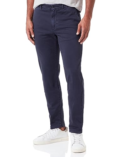 Replay Herren Chino Brad Straight-Fit mit Stretch, Blau (Navy 088), 28W / 30L von Replay