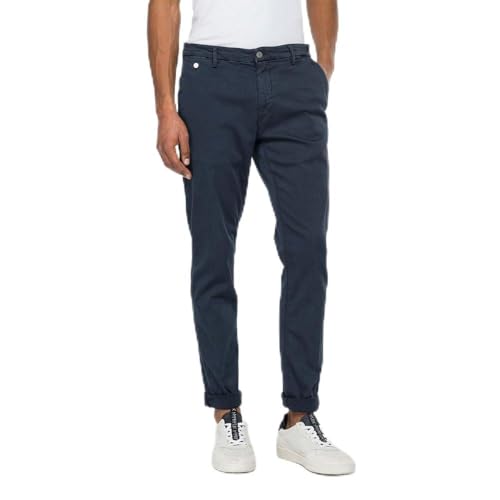 Replay Herren Chino Hose Benni Hyperflex Colour X-Lite, Blue 010 (Blau), 36W/32L von Replay