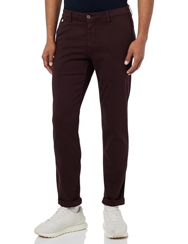 Replay Herren Chino Benni Regular-Fit Hyperflex X-Lite mit Stretch, Old Wine 377 (Rot), 30W / 32L von Replay