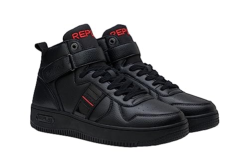 Replay Herren Cupsole Sneaker Epic M Alfa Schuhe, Schwarz (Black 003), 44 von Replay