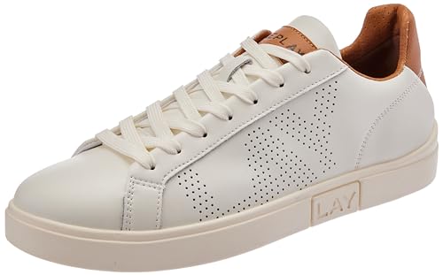 Replay Herren Cupsole Sneaker Polys Studio Schuhe, Weiß (Tofu Cuoio 3235), 41 von Replay