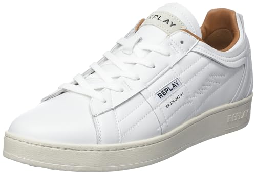 Replay Herren Cupsole Sneaker Smash Lay 2 Schuhe, Weiß (White 061), 45 von Replay