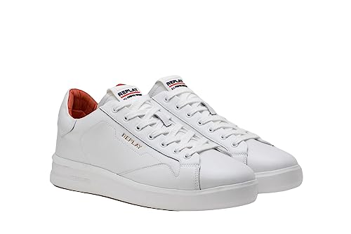 Replay Herren Cupsole Sneaker University M Prime Schuhe, Weiß (White 061), 44 von Replay