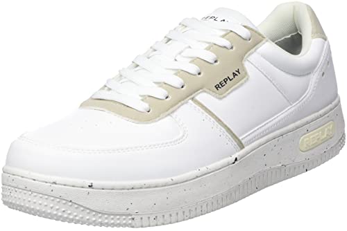 Replay Herren Cupsole Sneaker Epic M Green Schuhe, Weiß (White 061), 45 von Replay