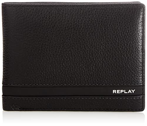 REPLAY Herren FM5272 Reisezubehör-Brieftasche, 098 Black von Replay