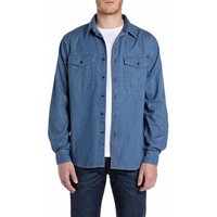 Replay Herren Freizeithemd 6.5 OZ BLACK DENIM - Regular Fit Blau Medium Blue Replay Herren Freizeithemd 6.5 OZ BLACK DENIM - Regular Fit Blau Medium Blue von Replay