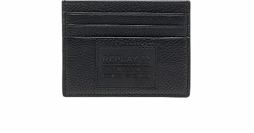 Replay Herren Portemonnaie Geldbörse aus Leder, Schwarz (Black 098), Onesize von Replay