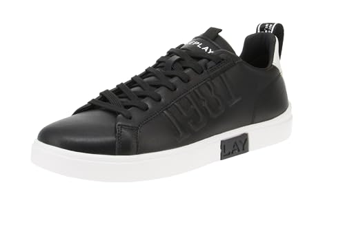 Replay Herren Gmz3p .000.c0021l Sneaker, 008 Black White, 45 EU von Replay