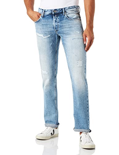 Replay Herren Grove Aged Jeans, 010 Light Blue, 33W / 32L EU von Replay