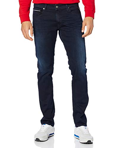 Replay Herren Jeans Grover Straight-Fit mit Power Stretch, Dark Blue 007 (Blau), 31W / 34L von Replay