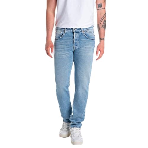 Replay Herren Grover Original Jeans, 010 Light Blue, 32W x 32L von Replay