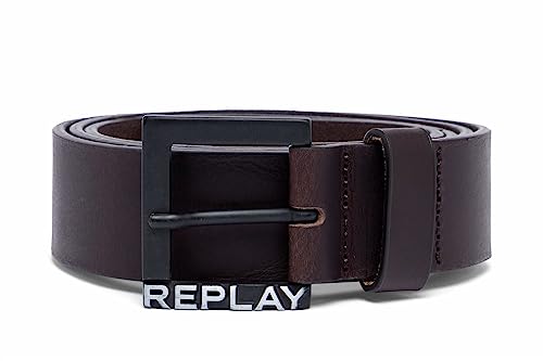 Replay Herren Gürtel aus Leder, Brown Three 112 (Braun), 100 von Replay