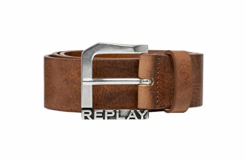 Replay Herren Gürtel aus Leder, Tan 045 (Braun), 90 von Replay