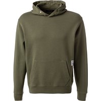 Replay Herren Hoodie grün Baumwolle unifarben von Replay