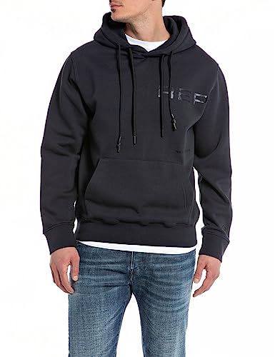 Replay Herren Hoodie mit Kapuze, Deep Navy 715 (Blau), M von Replay