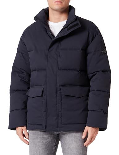 Replay Herren Jacke Winterjacke mit Kapuze, Blau (Deep Navy 715), S von Replay