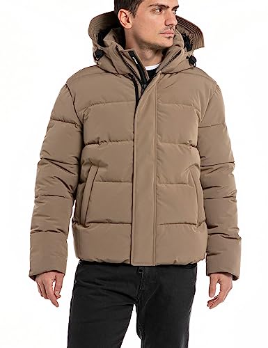 Replay Herren Jacke Winterjacke mit Kapuze, Earth 557 (Braun), L von Replay