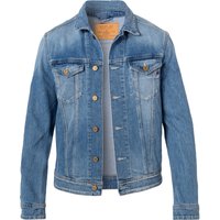 Replay Herren Jeansjacke blau Baumwolle unifarben von Replay