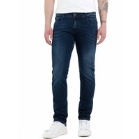 Replay Herren Jeans Anbass - Slim Fit - Blau - Dark Blue Denim von Replay
