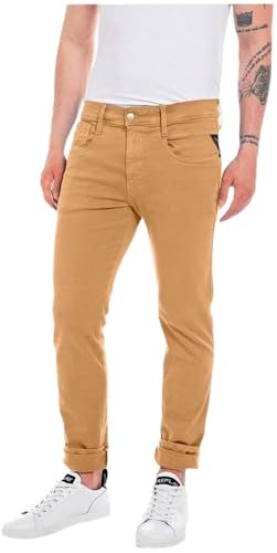 Replay Herren Jeans Anbass Slim-Fit Hyperflex mit Stretch, Beige (Biscuit 617), W36 x L30 von Replay