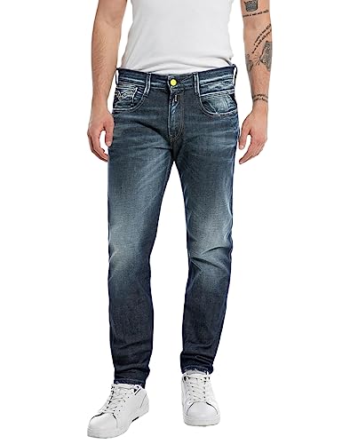 Replay Herren Jeans Anbass Slim-Fit, Dark Blue 007 (Blau), 29W / 30L von Replay