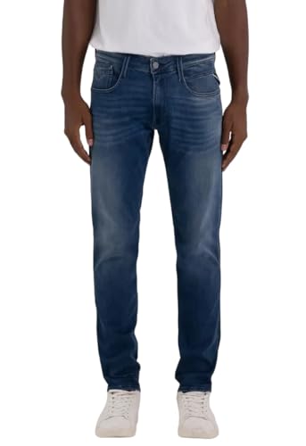 Replay Herren Jeans Anbass Slim-Fit mit Power Stretch, Blau (Medium Blue 009), W29 x L32 von Replay