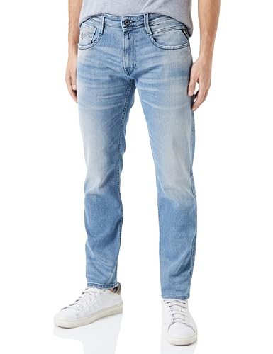 Replay Herren Jeans Anbass Slim-Fit, Medium Blue 009-1 (Blau), 36W / 36L von Replay