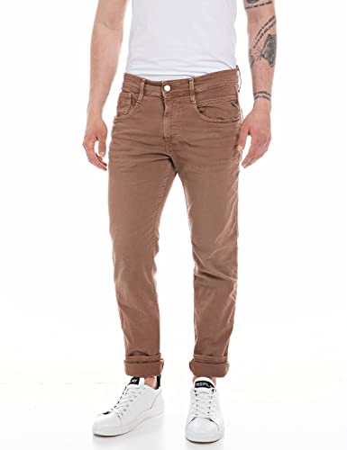 Replay Herren Jeans Anbass Slim-Fit mit Stretch, Braun (Chocolate 778), W27 x L30 von Replay
