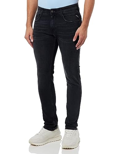 Replay Herren Jeans Anbass Slim-Fit Bio, Dark Grey 097-2 (Grau), 31W / 32L von Replay