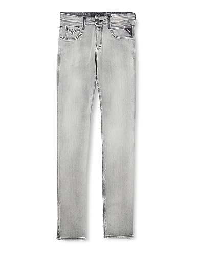 Replay Herren Jeans Anbass Slim-Fit mit Stretch, Grau (Light Grey 095), W34 x L30 von Replay