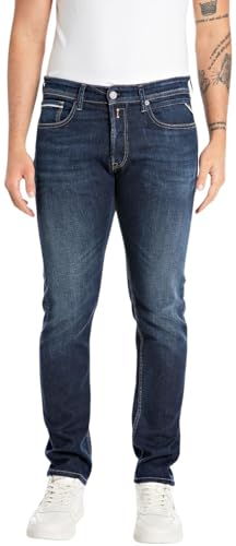Replay Herren Jeans Grover Straight-Fit, Blau (Dark Blue 007-7), 30W / 34L von Replay