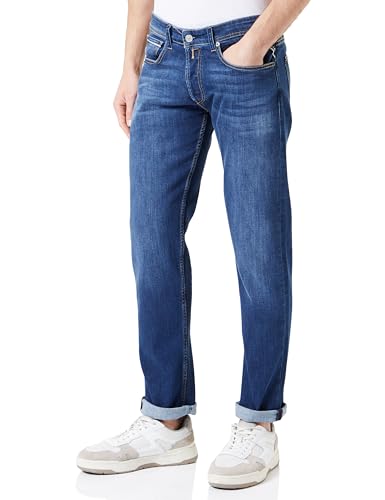 Replay Herren Jeans Grover Straight-Fit, Dark Blue 007-3 (Blau), 30W / 34L von Replay