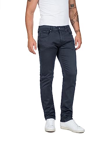 Replay Herren Jeans Grover Straight-Fit Hyperflex Colour X-Lite mit Stretch, Blue 010 (Blau), 32W / 32L von Replay