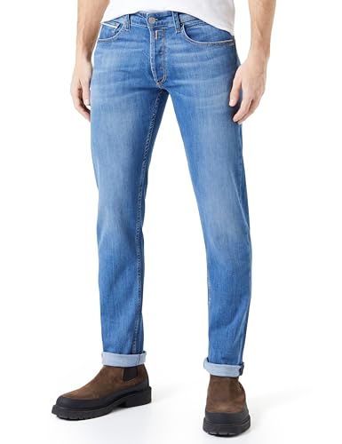 Replay Herren Jeans Grover Straight-Fit, Medium Blue 009-1 (Blau), 34W / 32L von Replay