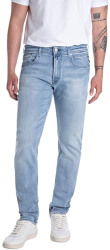 Replay Herren Jeans Grover Straight-Fit mit Comfort Stretch, Light Blue 010 (Blau), 36W / 34L von Replay