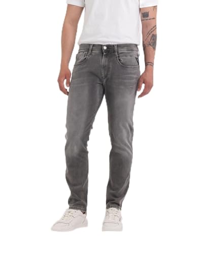 Replay Herren Jeans Hyperflex Hypercloud mit Stretch, Grau (Medium Grey 096), 36W / 32L von Replay