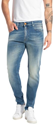 Replay Herren Jeans Johnfrus Skinny-Fit, Medium Blue 009 (Blau), 36W / 34L von Replay