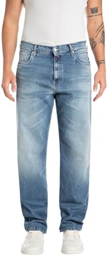 Replay Herren Jeans Kyran Relaxed-Fit Original, Blau (Medium Blue 009), 31W / 32L von Replay