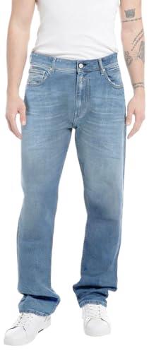 Replay Herren Kiran Jeans Modern, 010 Light Blue, 30W / 32L von Replay