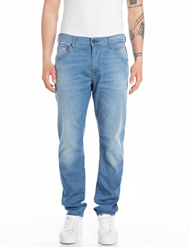 Replay Herren Jeans Mickym Slim-Fit, Medium Blue 009-1 (Blau), 30W / 32L von Replay