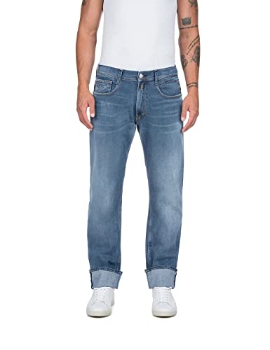 Replay Herren Jeans Rocco Comfort-Fit, Medium Blue 009-1 (Blau), 36W / 34L von Replay