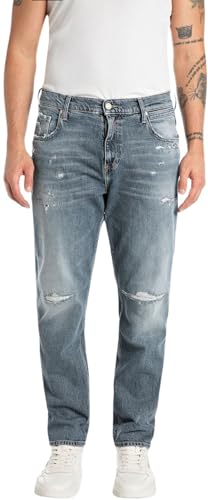 Replay Herren Jeans Sandot Tapered-Fit Original, Blau (Medium Blue 009-1), 34W / 30L von Replay