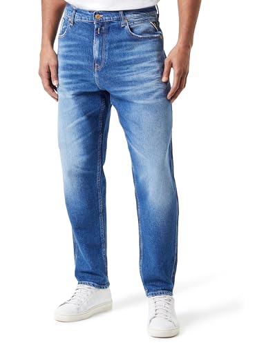 Replay Herren Jeans Sandot Tapered-Fit Original, Medium Blue 009 (Blau), 32W / 30L von Replay