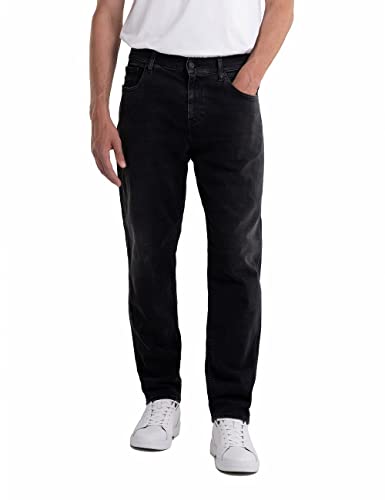 Replay Herren Jeans Sandot Tapered-Fit, Black 098-3 (Schwarz), 31W / 30L von Replay