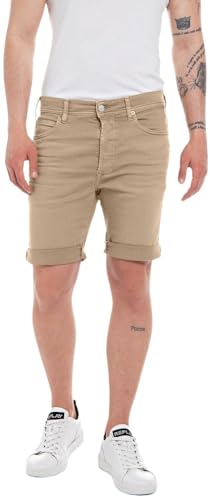 Replay Herren Jeans Shorts RBJ 901 Tapered-Fit, Sand 525 (Beige), 31W von Replay