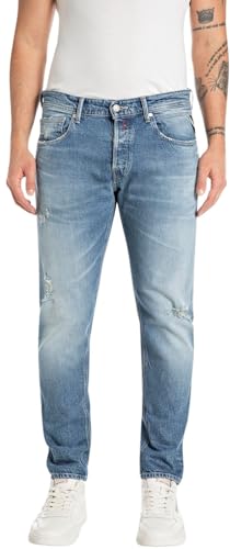 Replay Herren Jeans Willbi Regular-Fit Original, Blau (Medium Blue 009), 33W / 32L von Replay