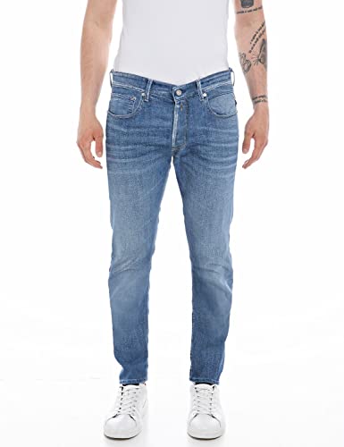 Replay Herren Jeans Willbi Regular-Fit, Medium Blue 009-1 (Blau), 29W / 34L von Replay